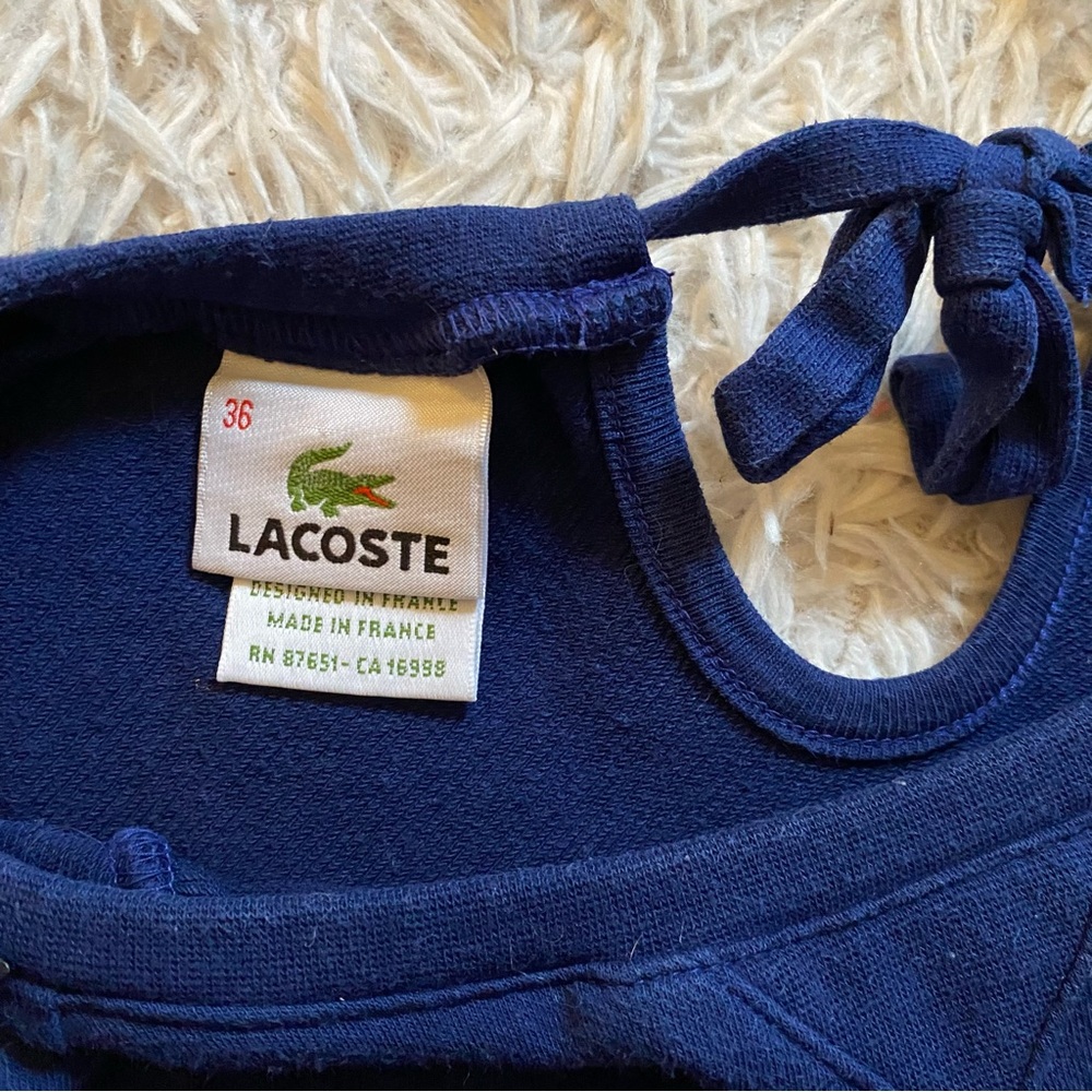 LACOSTE Sweatshirt Dress size 36 - Picture 3 of 8